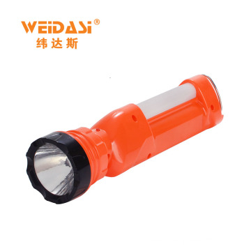 Hot selling rechargeable powerful plastic tourch flashlight with beauty color